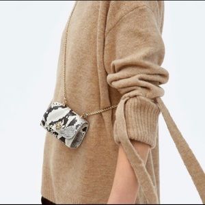 Zara snakeprint crossbody bag